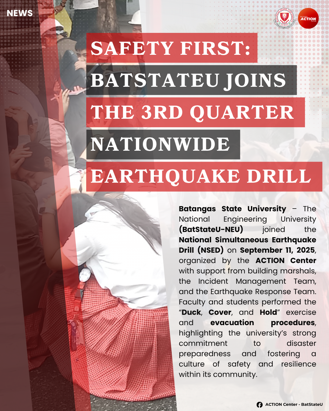 3rd Quarter National Simultaneous Earthquake Drill Poster