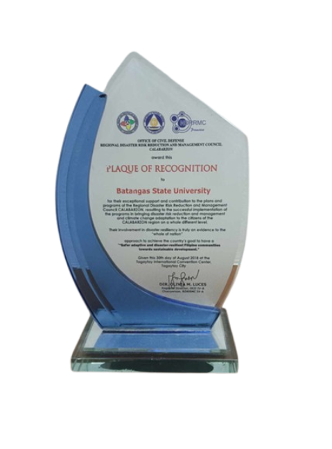 Plaque of Recognition